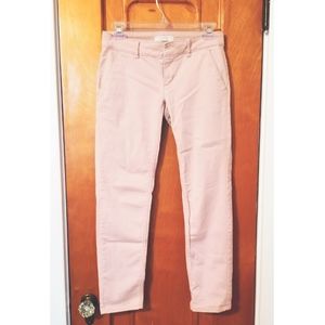 LOFT Pink Chino Ankle Pants